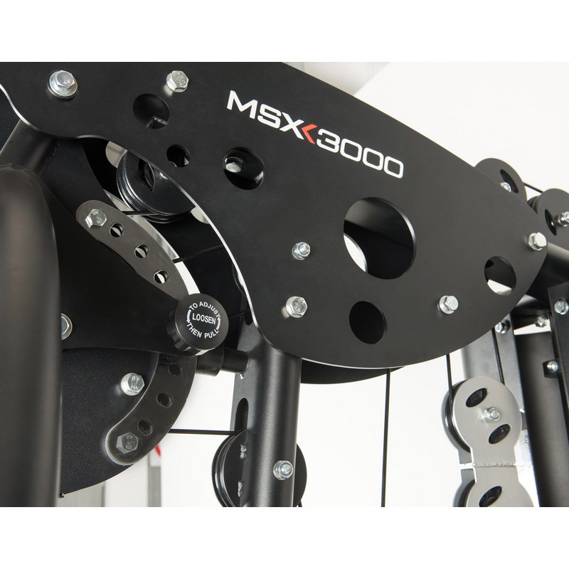 Stazione multifunzione MSX-3000 pacco pesi acciaio 90 kg con doppio cavo libero - immagine 4
